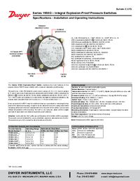 Thumbnail of document Manual - 1950G - Explosion-Proof Differential Pressure Switch